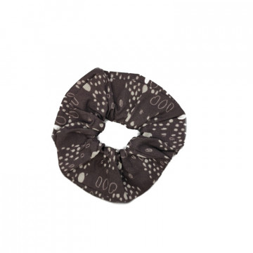 Scrunchie Cotone Panna/Marrone